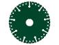 Grüne Diamanttrennscheibe mit segmentierten Zähnen