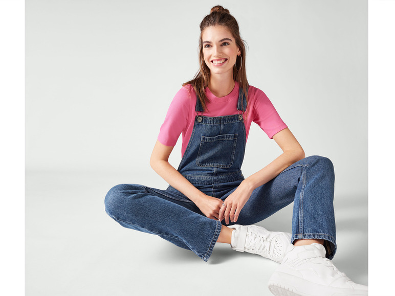 Gehe zu Vollbildansicht: esmara® Damen Jeans Latzhose aus reiner Baumwolle - Bild 3