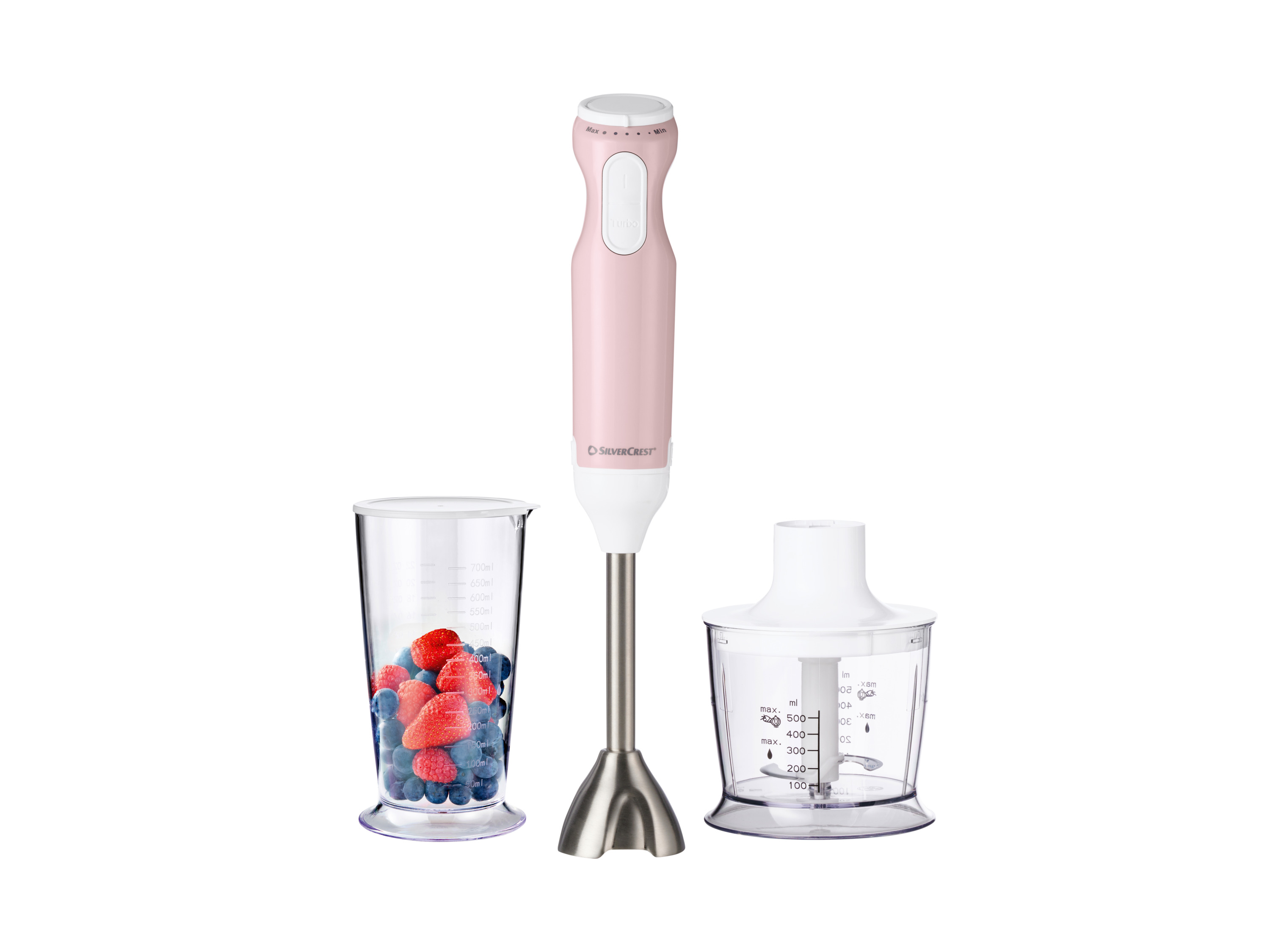 Thumbnail - SILVERCREST® Stabmixer Set Kunststoff 4-tlg. SSMS 600 G1 / SOSMS 600 G1. (Rosa)