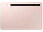 Ein rosa Samsung-Tablet mit einem Stift und einer Doppelkamera.