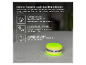 Smarter Macaron-Lautsprecher mit Licht-, Musik- und App-Funktionen, mit wiederaufladbarem Akku.