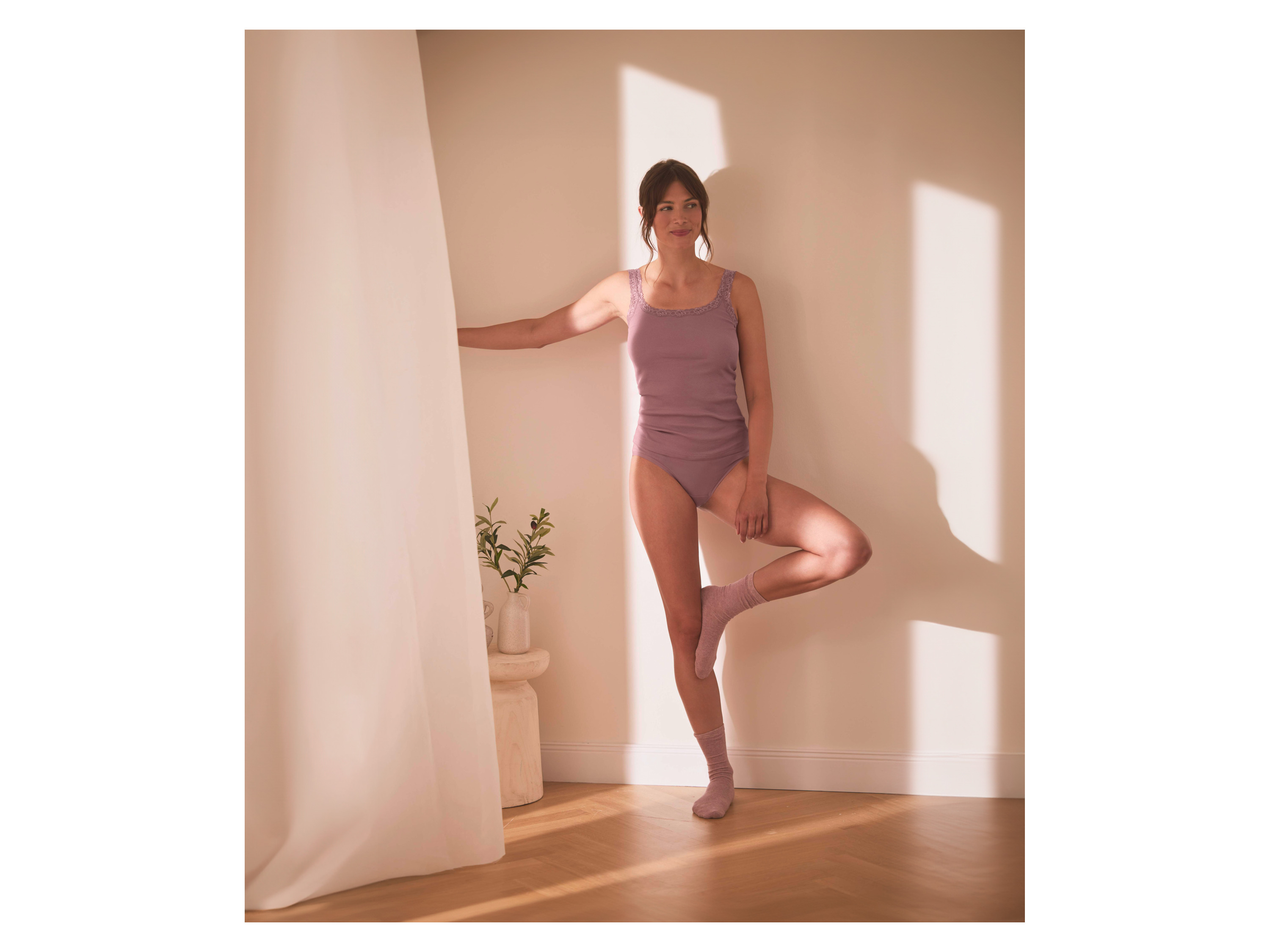 Thumbnail - esmara® Damen Ripptop, 3 Stück (rosa/altrosa/weiß, L(44/46))