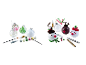 Weihnachtsbaumschmuck-Bastelsets mit Farbe, Glitzer und Pfeifenreinigern zum Dekorieren.