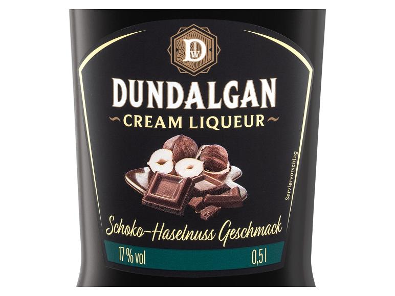 Dundalgan Cream Liqueur mit Schoko-Haselnuss-Geschmack, 17 % Vol.
