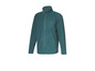 Grüne Fleecejacke mit Reißverschluss und Logo.