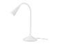 Weiße Schreibtischlampe mit flexiblem Arm und konischem Schirm