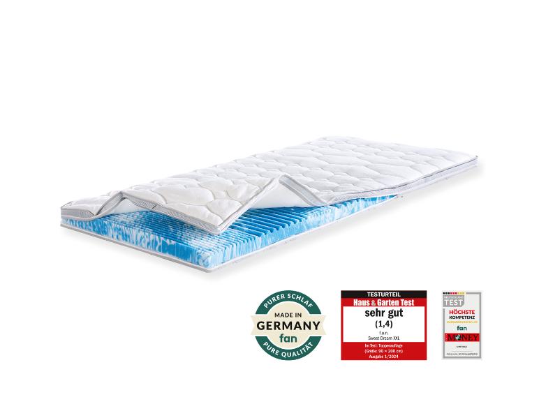 fan Sweet Dream XXL Topper mit „sehr gut“ Bewertung von Haus & Garten Test.