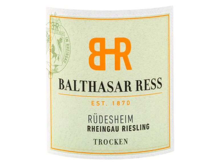 BIO Weingut Balthasar Ress Rüdesheim Rheingau Riesling VDP.Ortswein trocken, Weißwein 2021