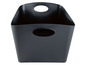 Schwarzer Aufbewahrungskorb mit Griff
