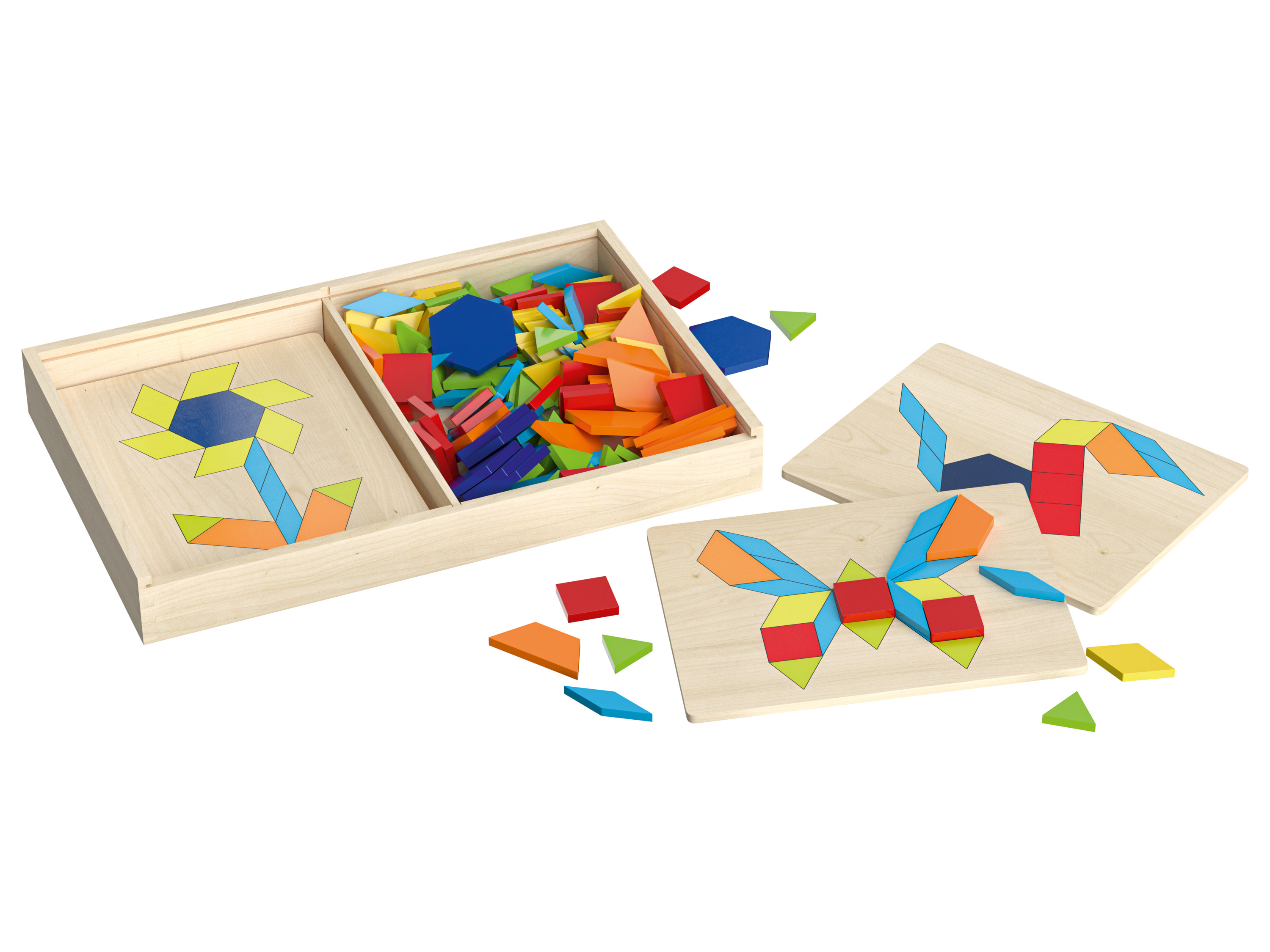 LUPILU® Regenbogen-Stapelwürfel / Regenbogen-Legespiel / Regenbogen-Stecktürme / Mosaik-Spiel (Mosaik Spiel)
