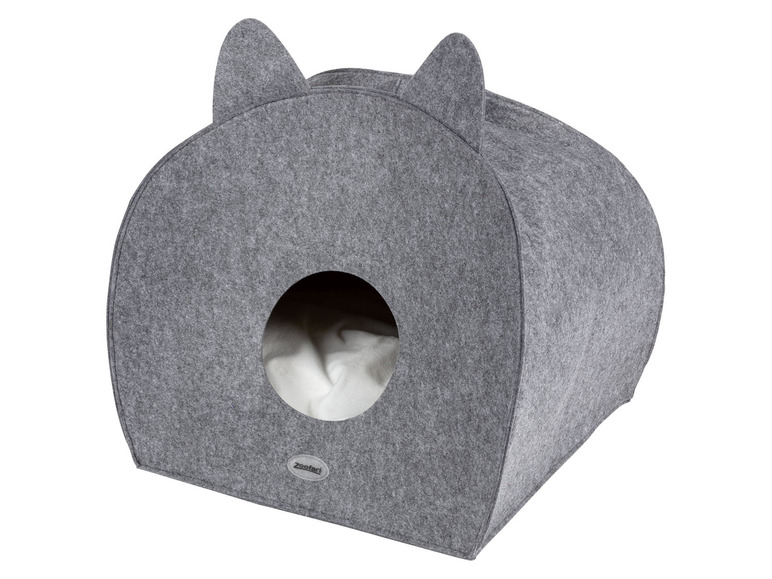 zoofari® Katzenhöhle, herausnehmbares Kissen, faltbar | Kratzbäume & Kratztonnen