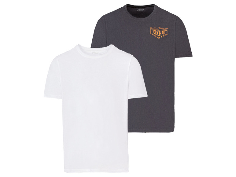 Gehe zu Vollbildansicht: LIVERGY Herren T-Shirt, 2 Stück, aus reiner Baumwolle - Bild 9