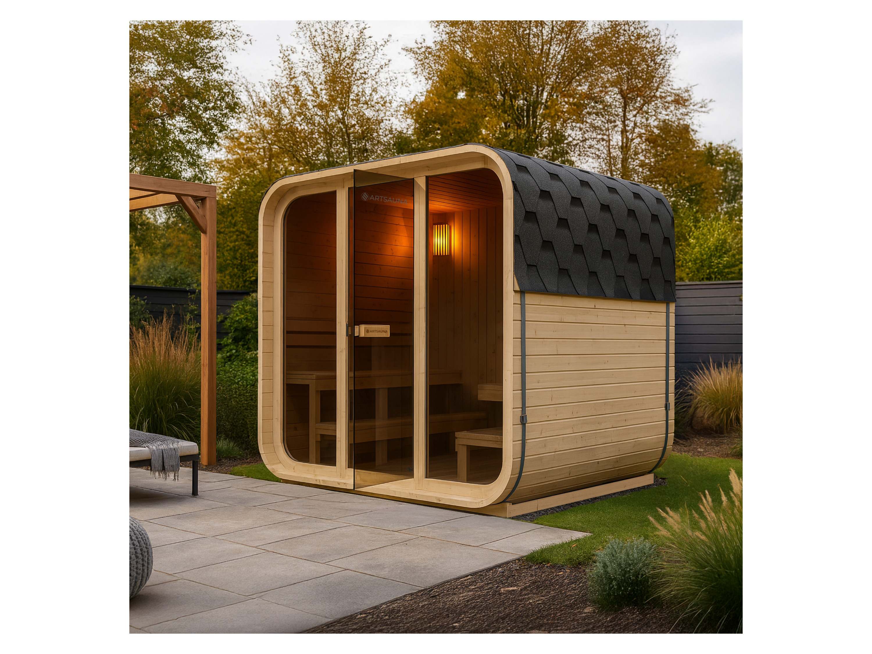 ARTSAUNA Cube Fasssauna »Fjora«, aus Fichtenholz – Bild 4 von 4