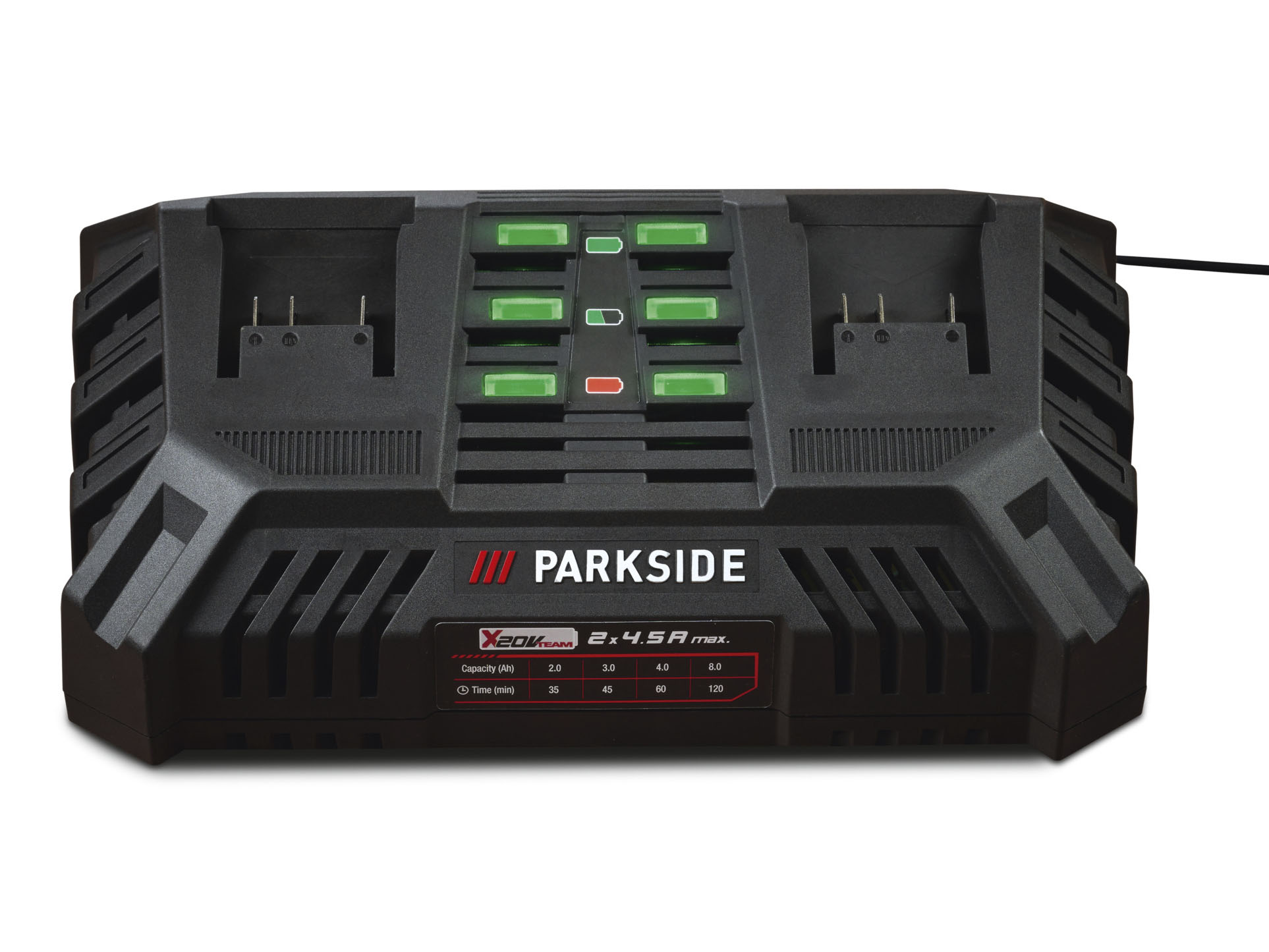 PARKSIDE® 20 V Akku-Doppelladegerät »PDSLG 20 B1«, 4,5 A