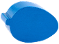 Blauer Holzspielzeugstein in Form eines Blattes