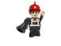 Lego Feuerwehrmann-Figur mit rotem Helm und Megafon