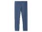 Blaue Kinder-Leggings aus Bio-Baumwolle.