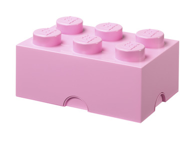 LEGO - Aufbewahrungsbox mit 6 Noppen, stapelbar (Light Purple)