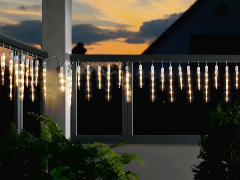 Gehe zu Vollbildansicht: LIVARNO home Eiszapfen-Lichterkette, 128 LEDs - Bild 3