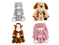 LUPILU® Plüschtier-Mama mit Baby in vier verschiedenen Designs: Katze, Hund, Pferd und Hase.