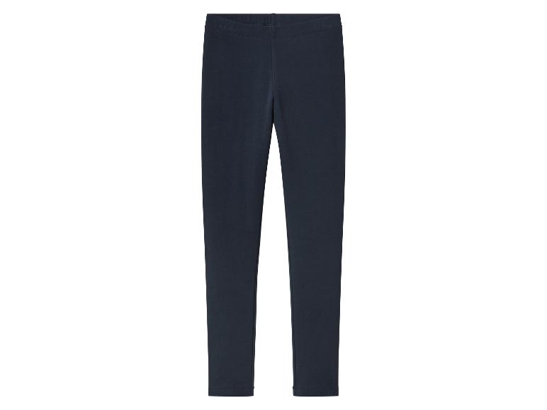 Einfache schwarze Baumwoll-Kinderleggings.