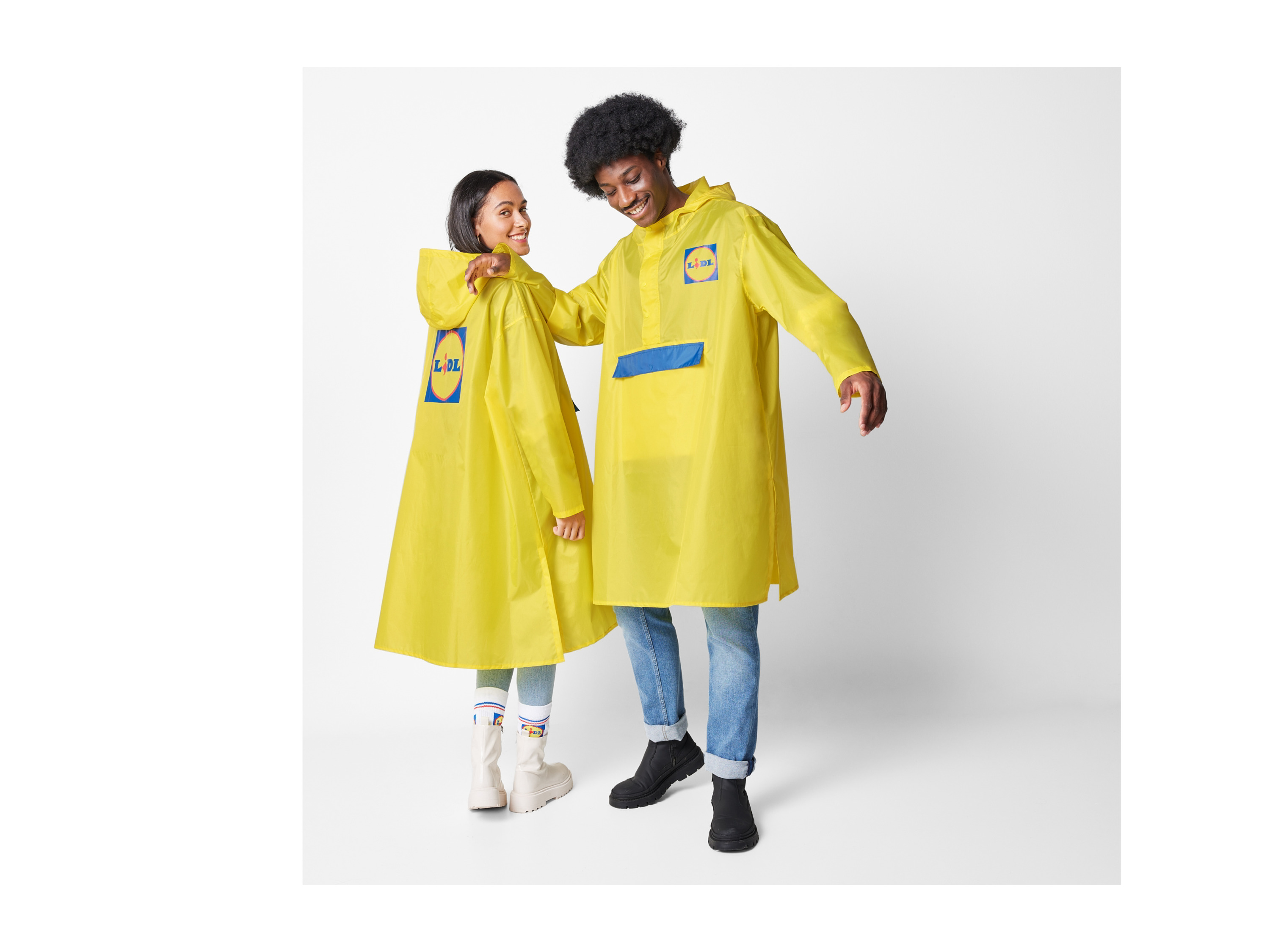 Damen Herren Regenponcho LIDL (Gelb) – Bild 2 von 4