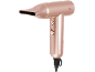 Roségoldener Haartrockner mit zwei Bedienknöpfen und einer schmalen Düse.