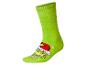 Grüner Socken mit Grinch-Weihnachtsmotiv