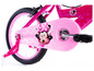 Rosa Minnie Mouse Kinderfahrrad mit weißen Punkten.