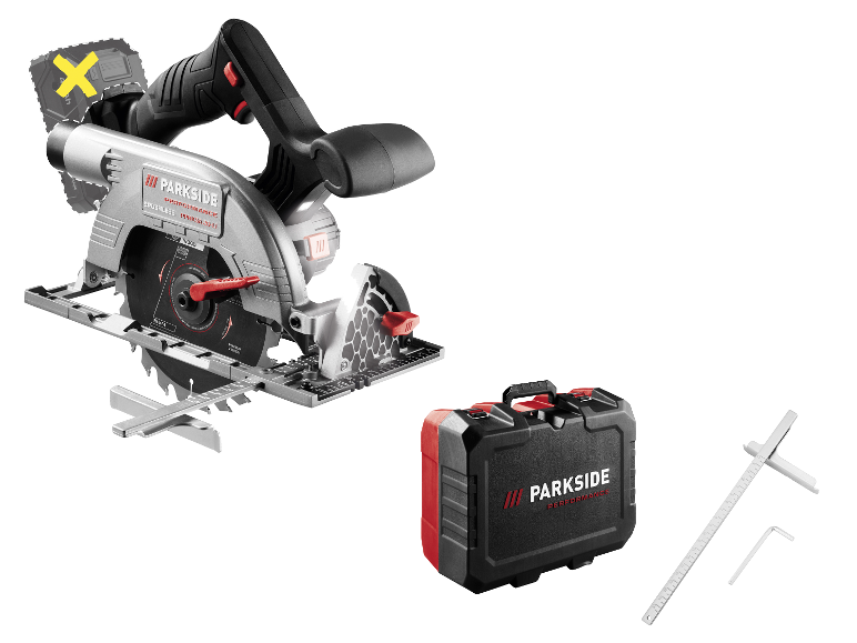 PARKSIDE PERFORMANCE® PPHKSA 20-Li A1 Akku-Handkreissäge mit Koffer, ohne Akku und Ladegerät.