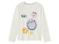 Weißes Langarmshirt mit dem Aufdruck 'Smiley World' und Smileys.