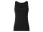 Schwarzes Damen-Tanktop mit Rundhalsausschnitt