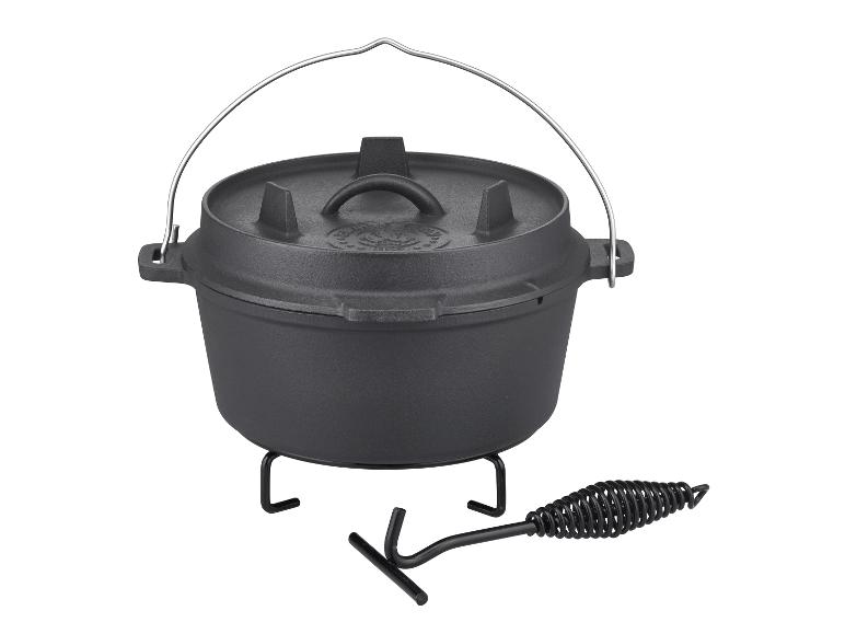 GSW Dutch Oven aus Gusseisen mit Deckelheber und Topfständer