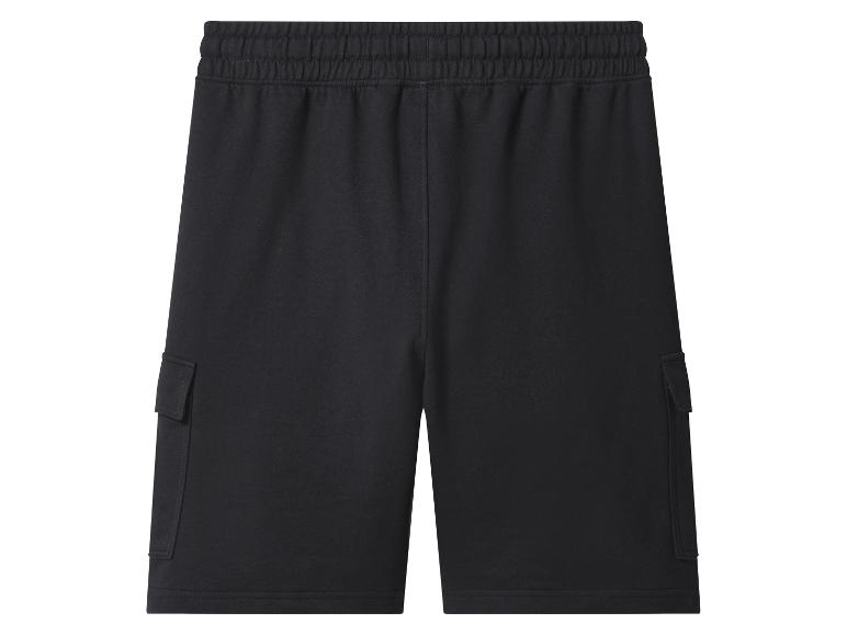 Schwarze Herren-Cargoshorts mit elastischem Bund