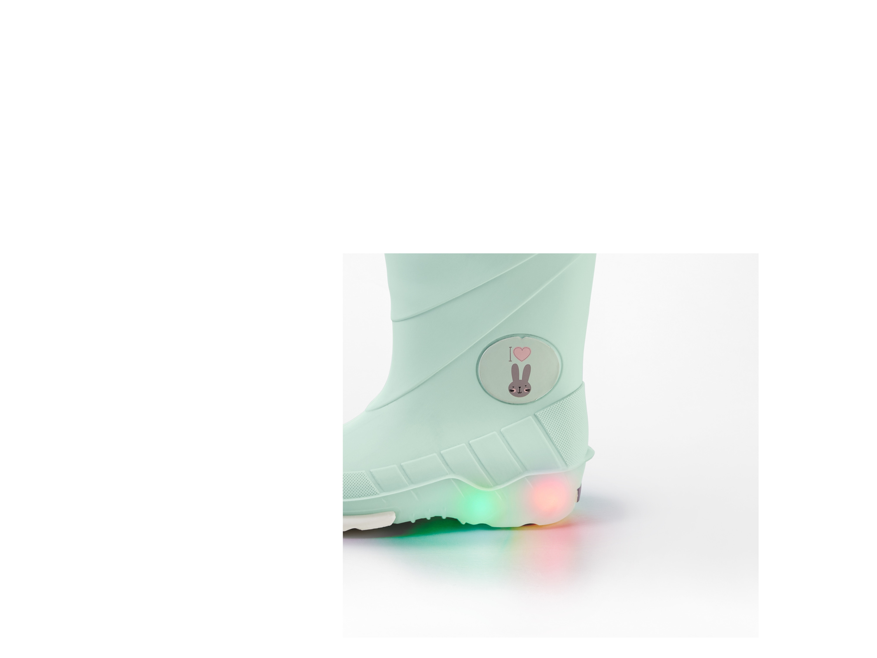LUPILU® Kleinkinder Regenstiefel mit Licht und Warmfutter (Türkis, 24) – Bild 2 von 4