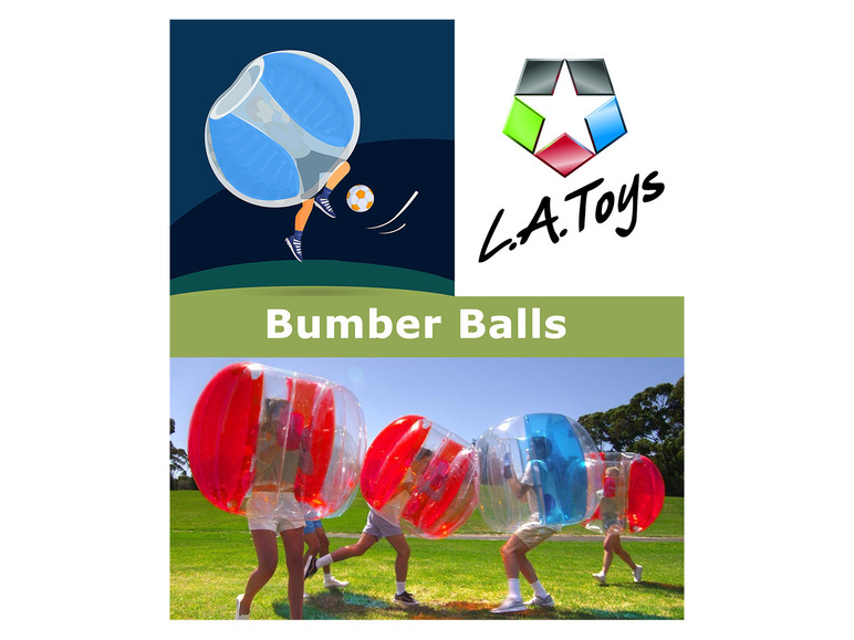 Gehe zu Vollbildansicht: L.A. Sports Bumper Ball Set aufblasbar Bubble Soccer Kinder Jugendliche 115-165 Körpergröße - Bild 3