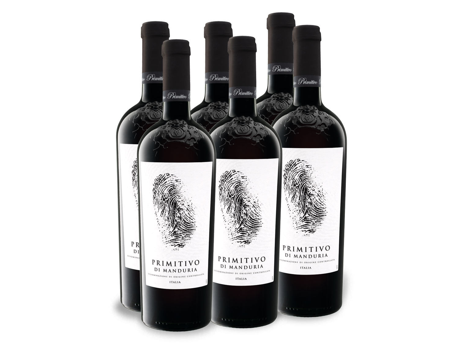 6 x 0 75-l-Flasche Weinpaket Identità Primitivo di Manduria DOC halbtrocken Rotwein