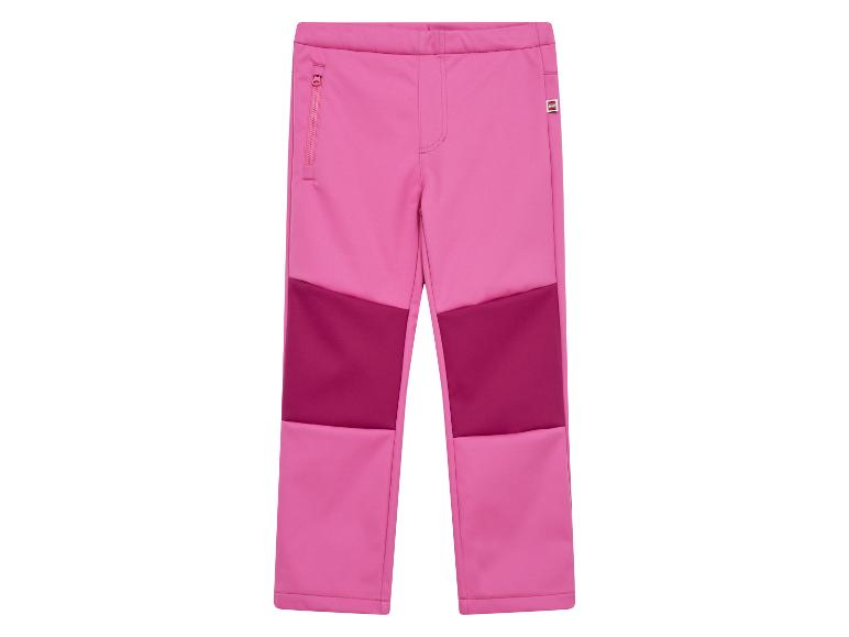 Rosa Kinder-Sporthose mit Kontrasteinsätzen und Reißverschluss.