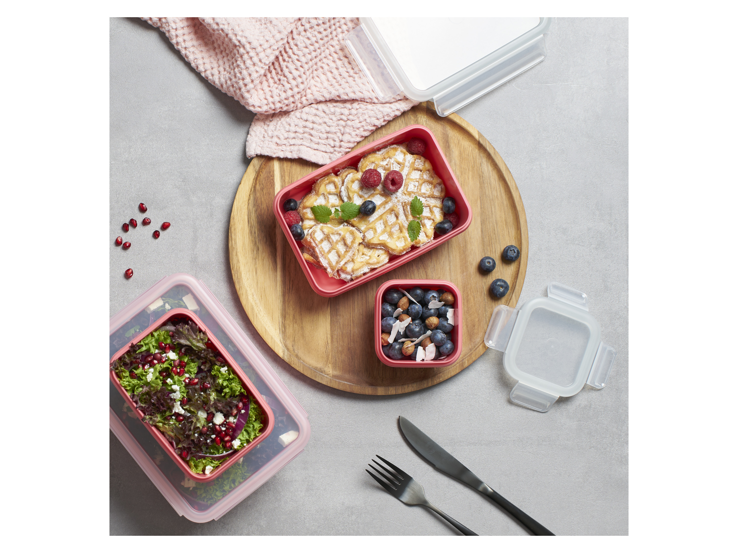 Thumbnail - emsa Frischhaltedosen-Set Clip & Close Color Edition, 4er-Set  (Koralle)