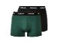 Zwei Boxershorts, eine dunkelgrüne und eine schwarze, mit „PARKSIDE“ auf dem Bund.