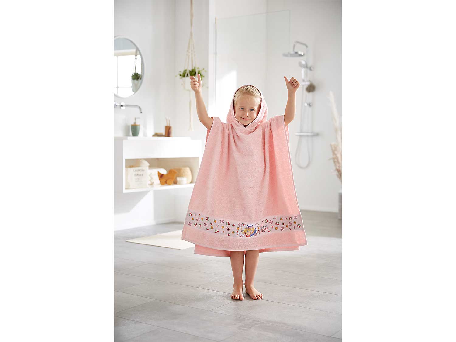 DYCKHOFF Frottier Poncho mit Kapuze 70 x 70 cm (Lillifee) – Bild 2 von 2