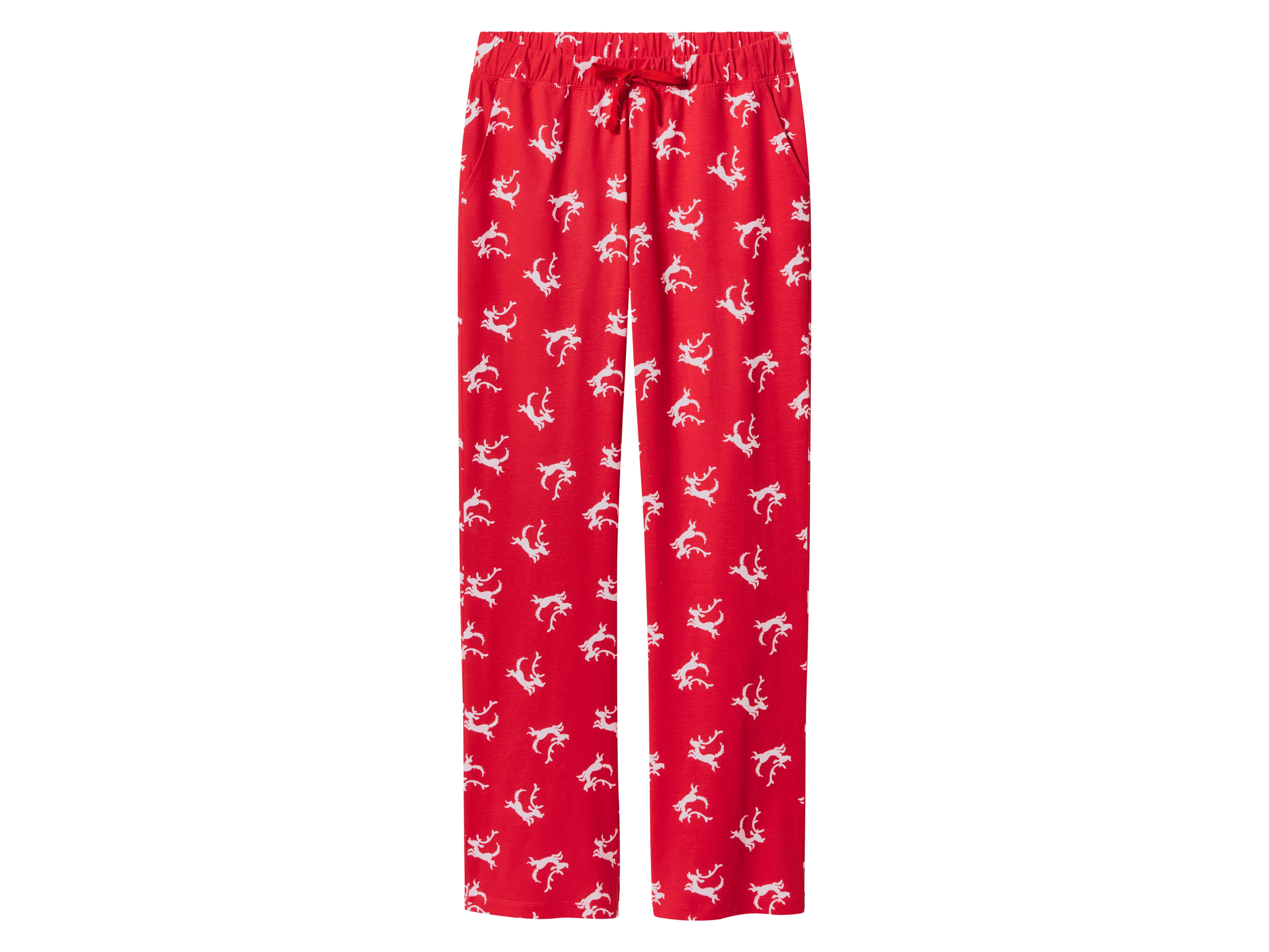 Thumbnail - Damen Pyjama (weiß/rot, L(44/46))