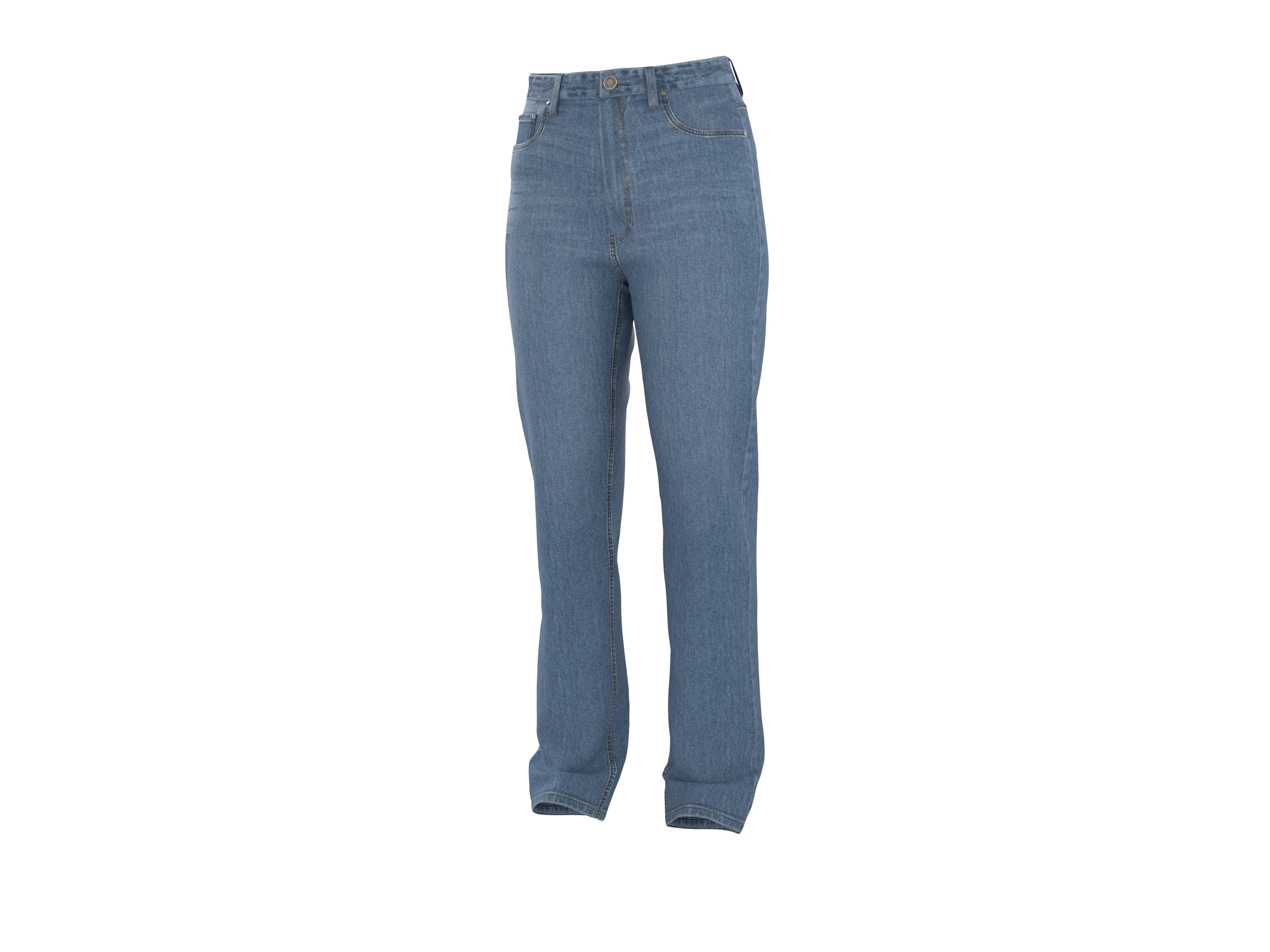 ESMARA® Damen Jeans Straight Fit (Blau, 38) – Bild 3 von 3