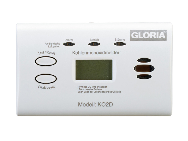 Gehe zu Vollbildansicht: GLORIA Kohlenmonoxidmelder »KO2D«, mit Digitalanzeige - Bild 4