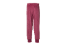 Rosa Fleecehose mit elastischen Bündchen.