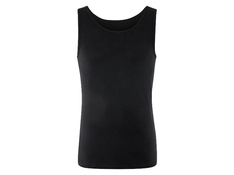 Ein schwarzes, ärmelloses Shirt