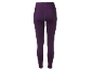 Dunkelviolette Sportleggings für Damen, Rückansicht.