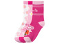 Drei Paar rosa Socken mit Peppa Pig.