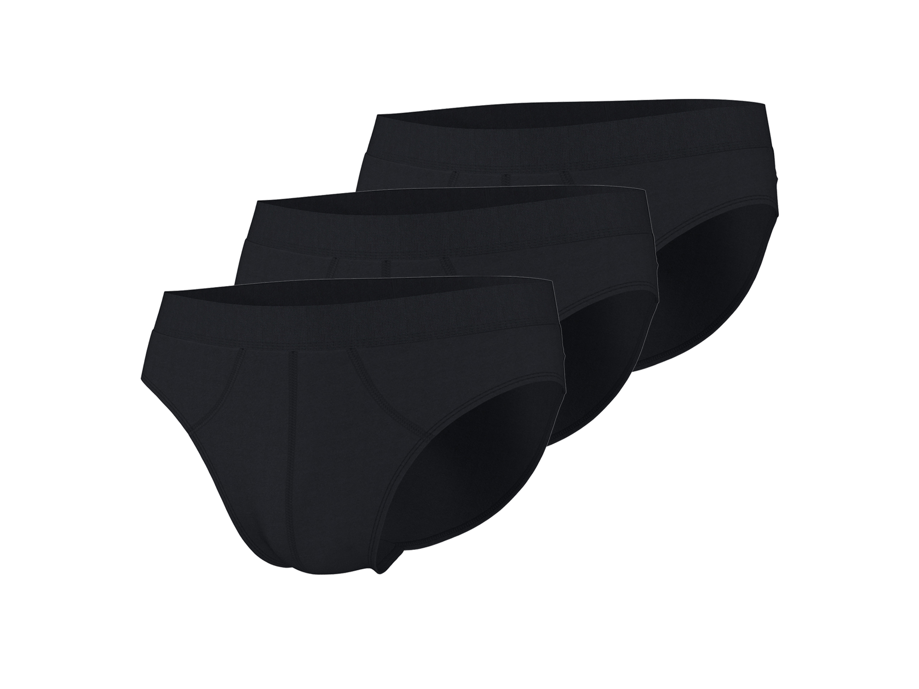 ESMARA MEN Herren Slips, 3 Stück (Schwarz, 7/XL)