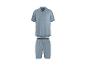 Hellblaues Herren-Set aus Kurzarmhemd und Shorts.